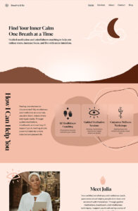 Completed Wix website design with a professional layout and integrated features for business branding.